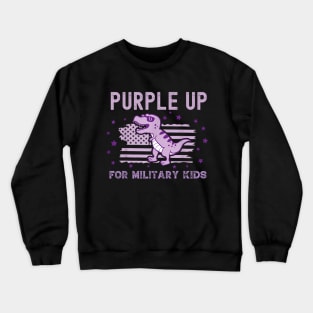 Purple Up For Military Kids Military Child Month Crewneck Sweatshirt